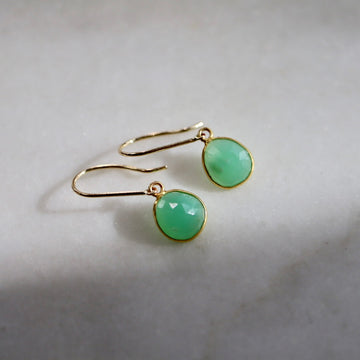 Chrysoprase Dangling Earrings