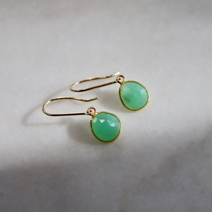 Chrysoprase Dangling Earrings