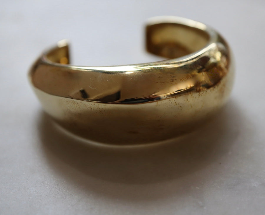 Organic Wide Ridge Cuff Bracelet