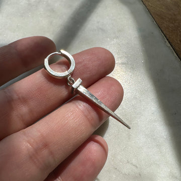 Dangling Nail Hoop Earrings