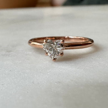 Heart Diamond Rose Gold Ring