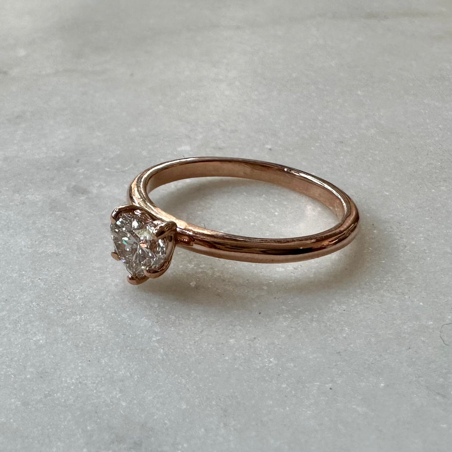 Heart Diamond Rose Gold Ring