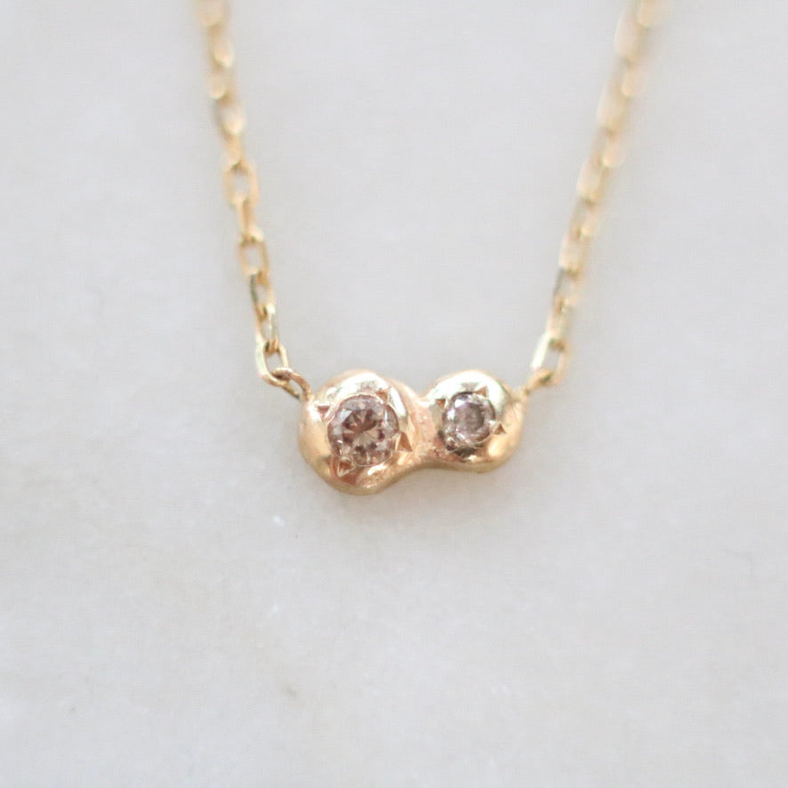 Two of Us Champagne Diamond Necklace