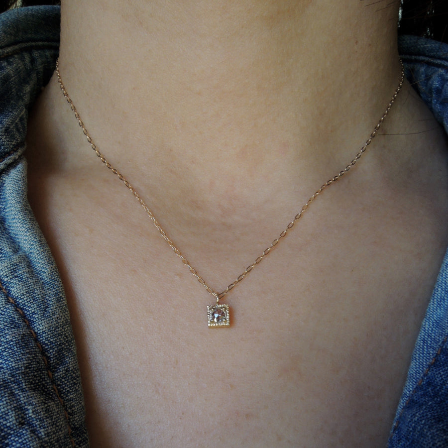 Square Diamond Necklace