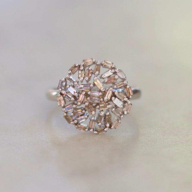 Taiyo Brown Diamond Cluster Ring / Silver