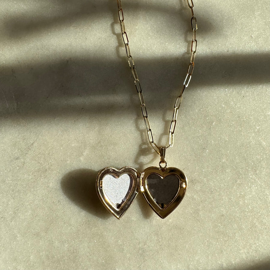 Gold Heart Locket Pendant