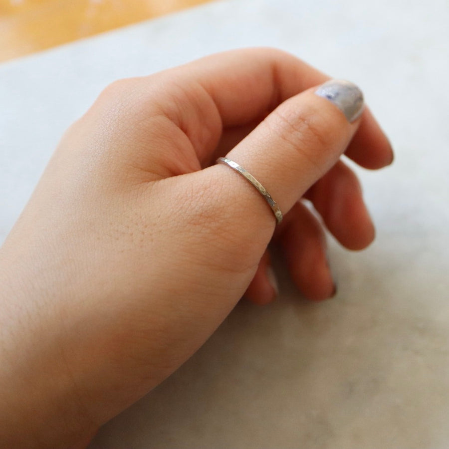 Everyday Hammered Gold Ring