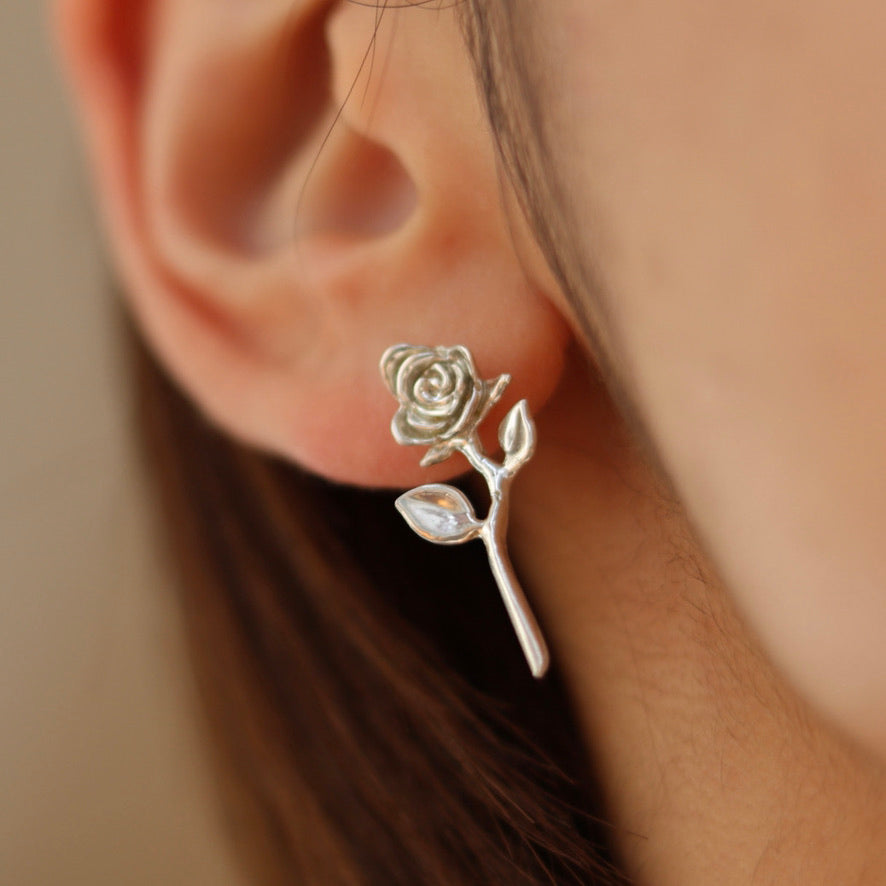 Single Rose Earring