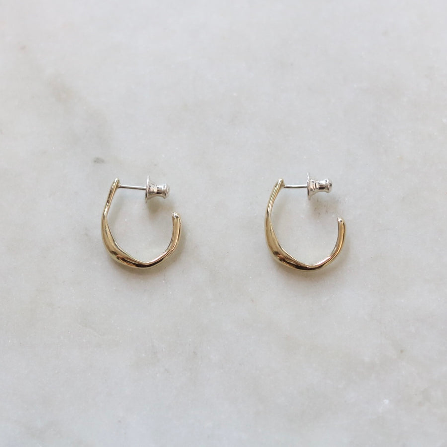 Bronze Elongated VERO Hoop Earrings