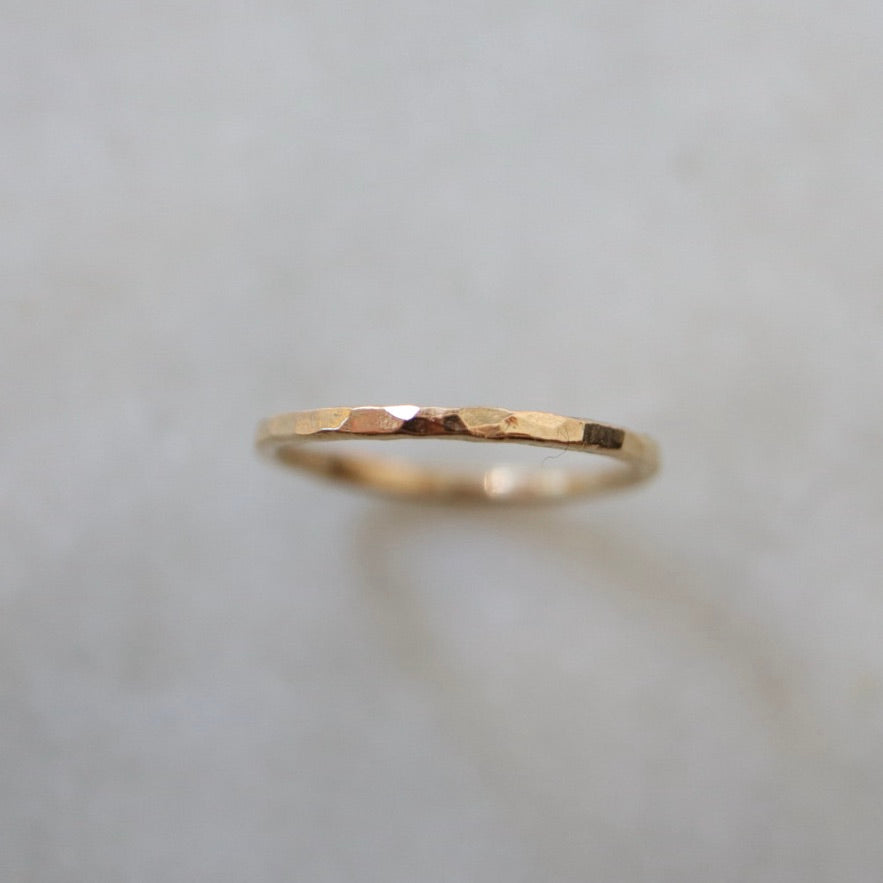 Everyday Hammered Gold Ring