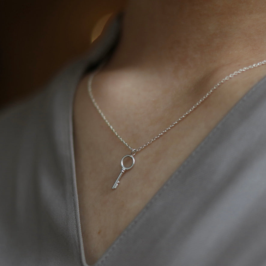 Silver Key Necklace
