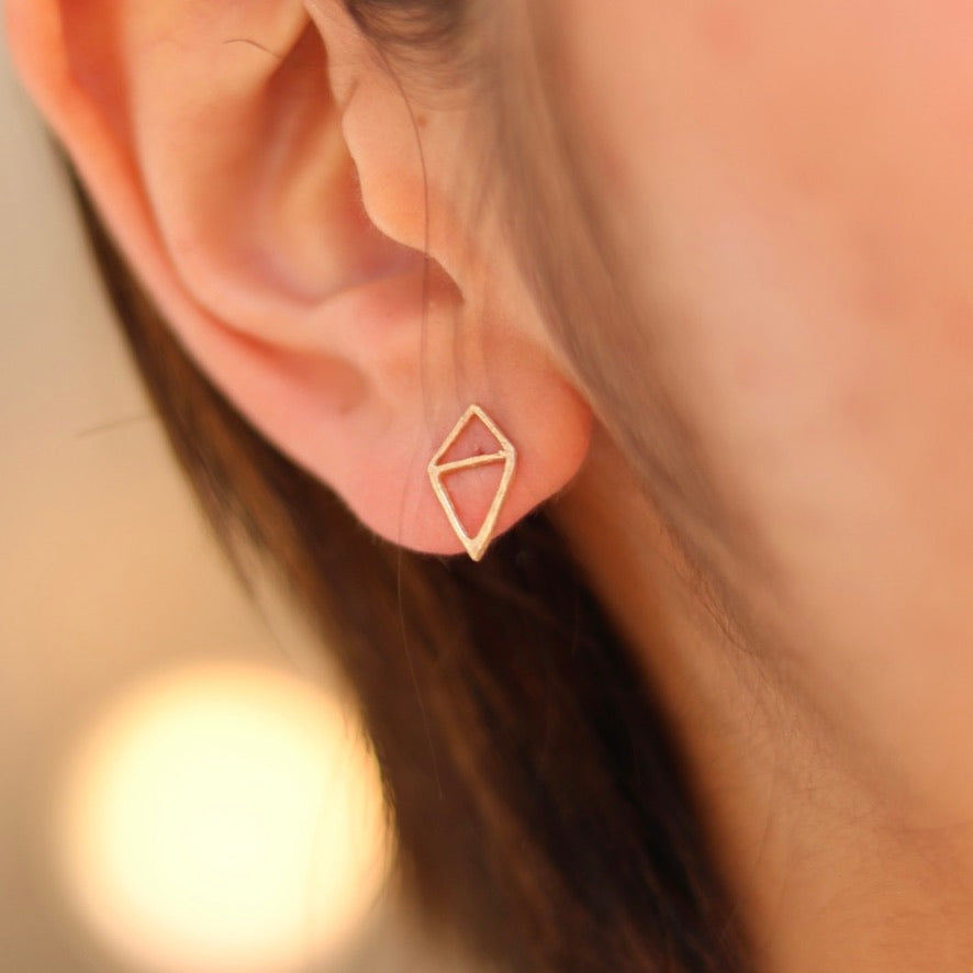 Double Triangle Stud Earrings