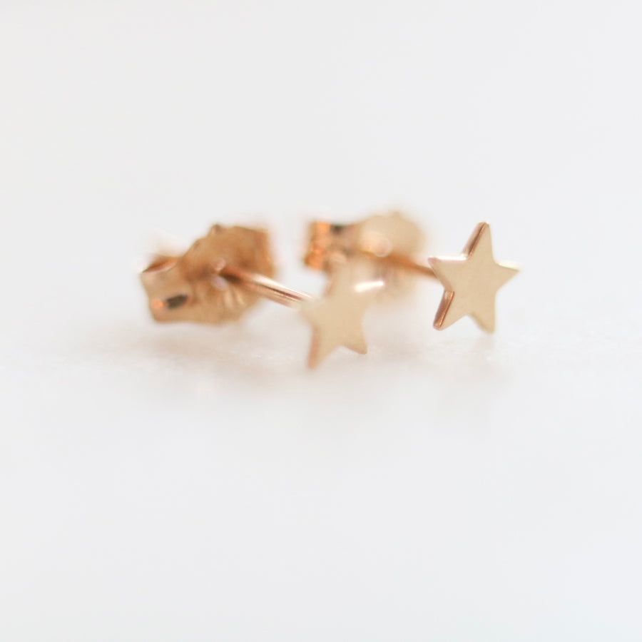 Gold Star Stud Earrings