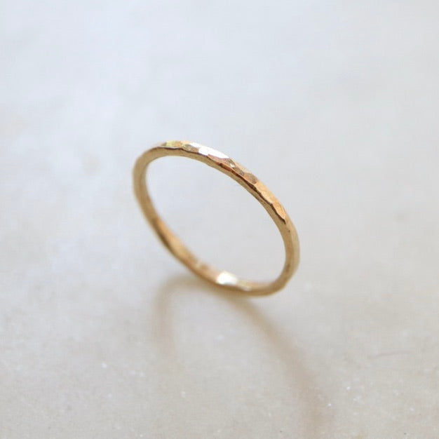 Everyday Hammered Gold Ring