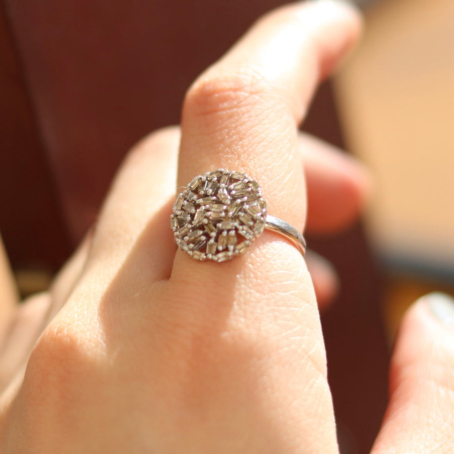 Taiyo Brown Diamond Cluster Ring / Silver
