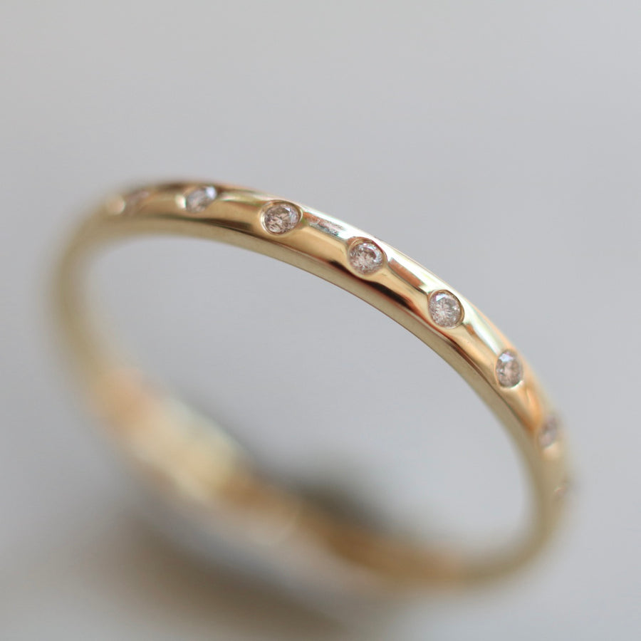 Diamond Dot Band Ring