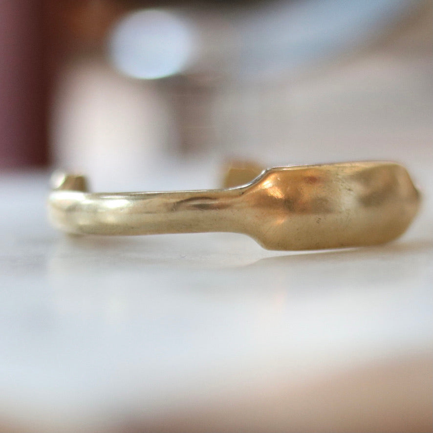 Men's Brass ID Cuff Bracelet