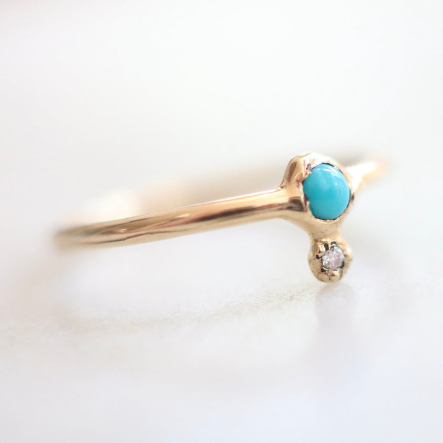 Turquoise & Diamond Ring