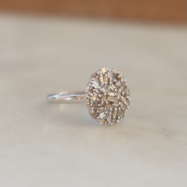 Taiyo Brown Diamond Cluster Ring / Silver
