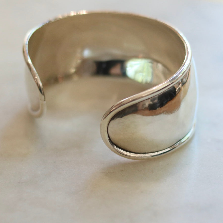 Wide Silver Cuff Bracelet