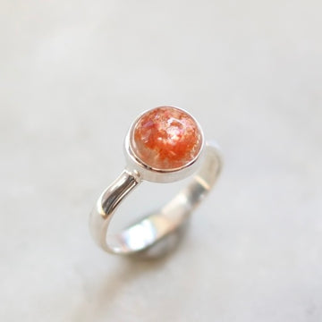 Round Sunstone Ring