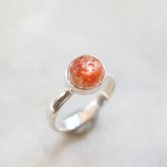 Round Sunstone Ring