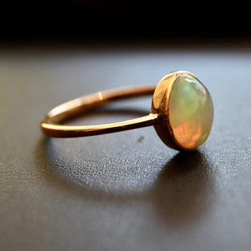 Sunset Oval Opal Ring