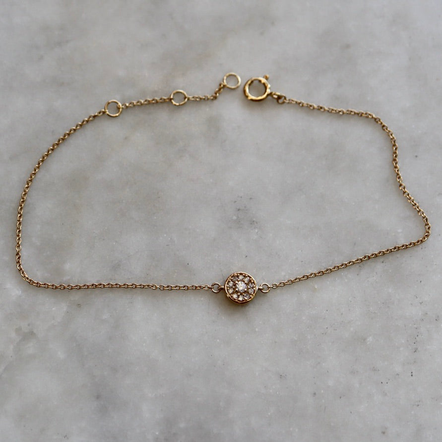 Diamond Disc Bracelet