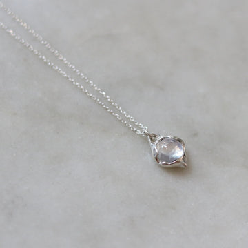 Moonstone in a Silver Blanket Necklace