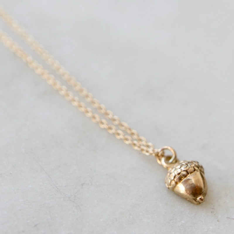 Gold Acorn Necklace