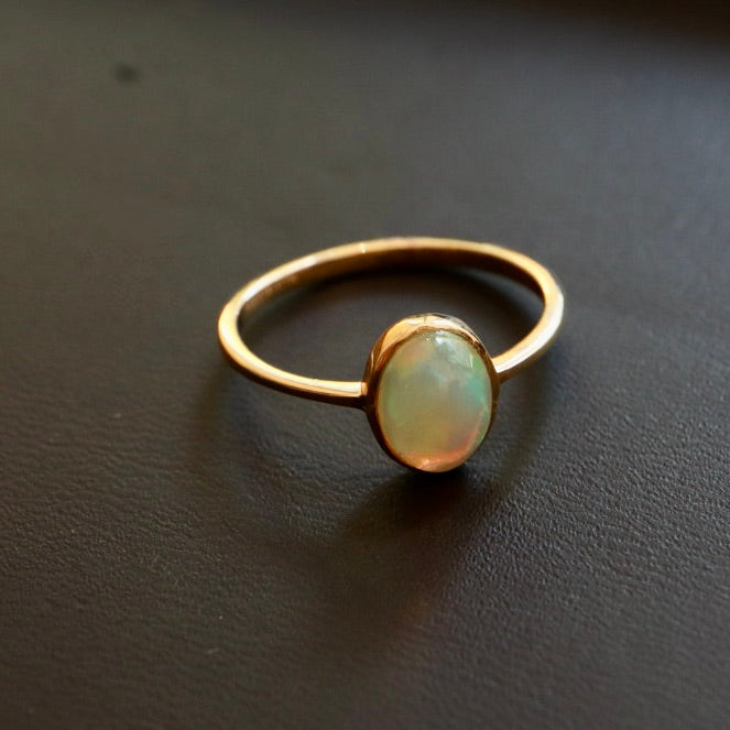 Sunset Oval Opal Ring
