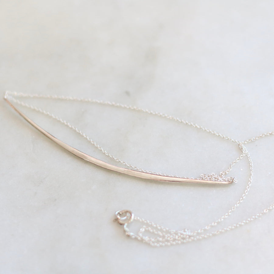 Chain Through Silver Bar Necklace