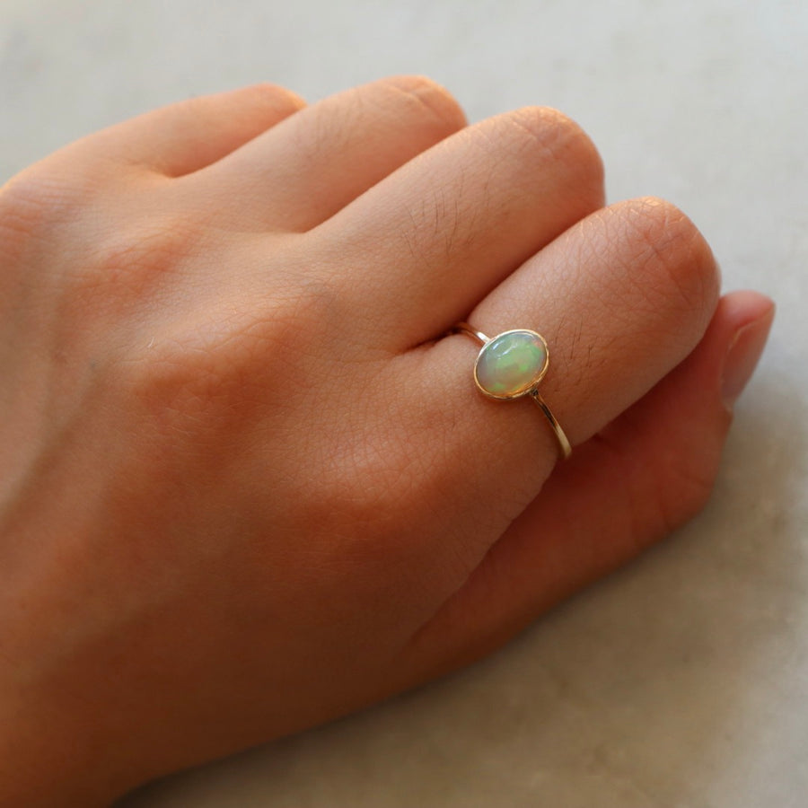 Sunset Oval Opal Ring