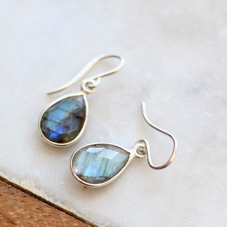 Pear Labradorite Earrings