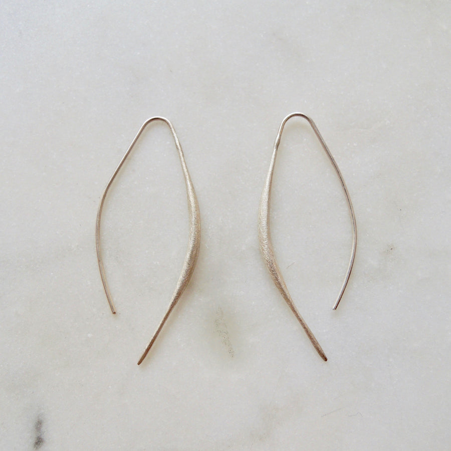 Silver Curved Bar Earring