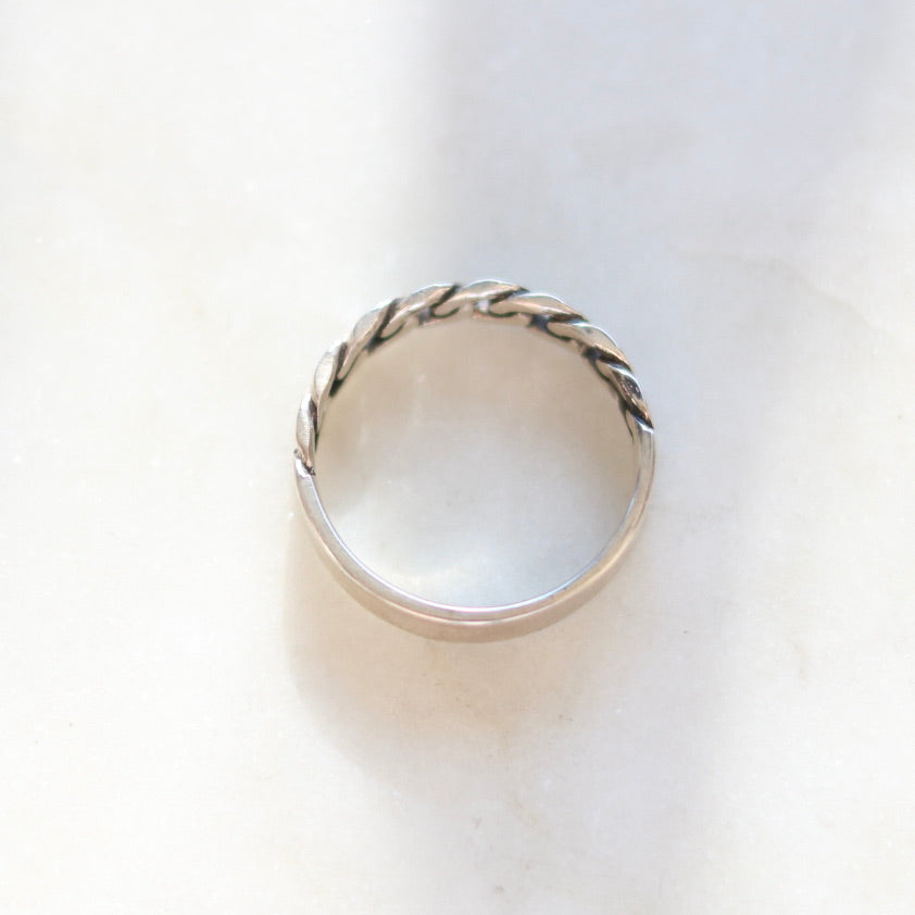 Silver Cuban Chain Ring
