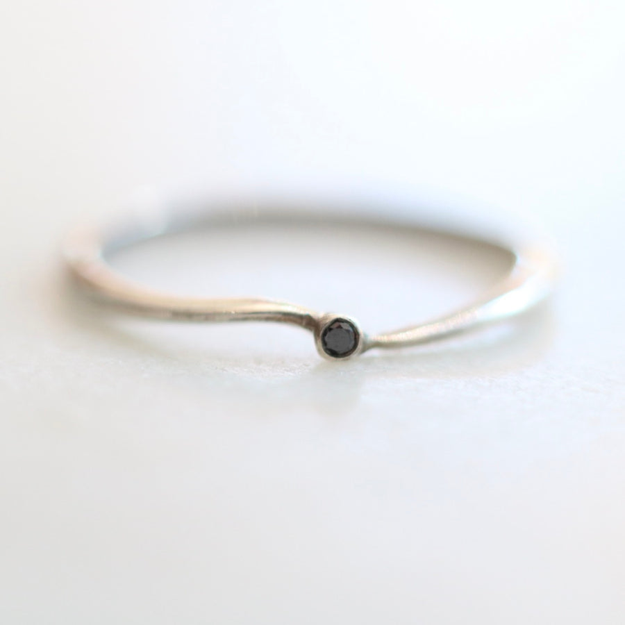 Tiny black hotsell diamond ring