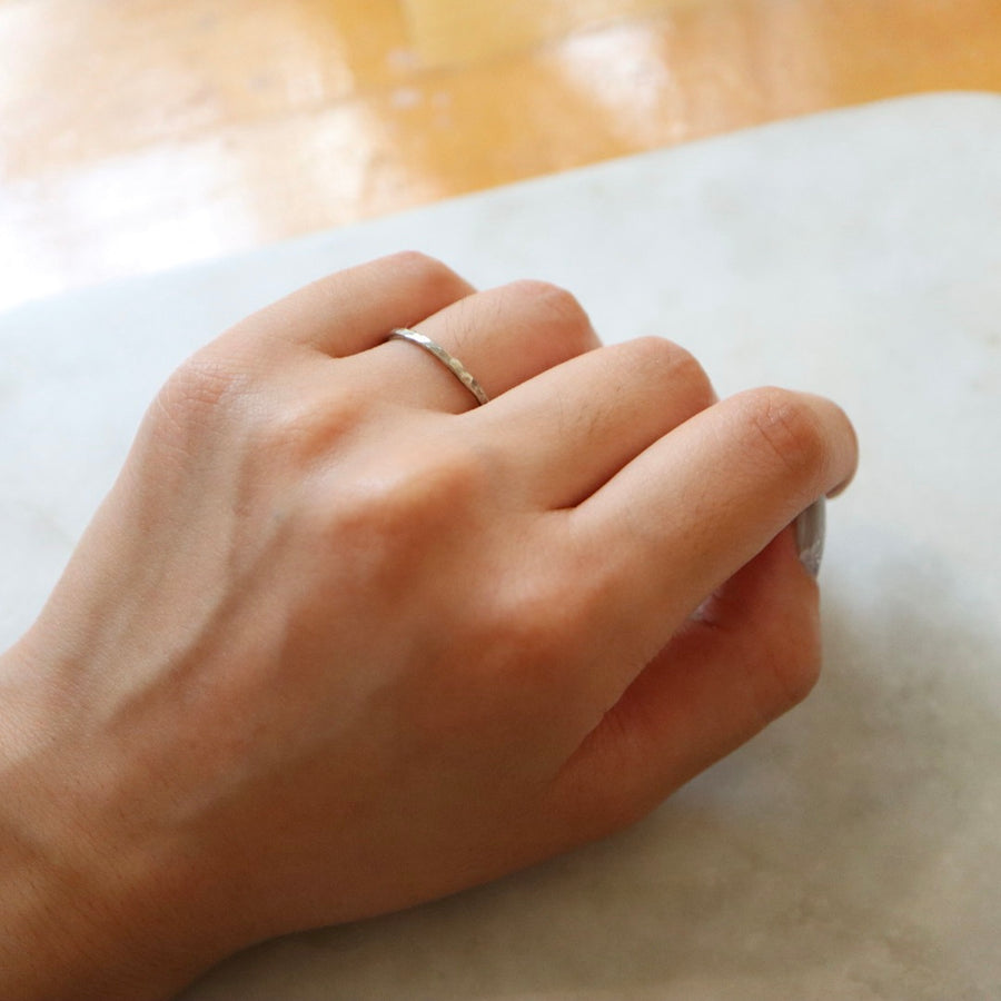 Everyday Hammered Gold Ring