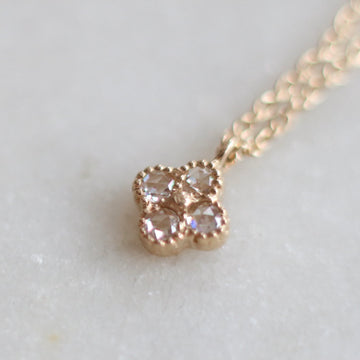 Diamond Four Leaf Clover Necklace