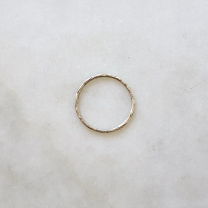 Everyday Hammered Gold Ring