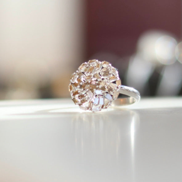 Taiyo Brown Diamond Cluster Ring / Silver