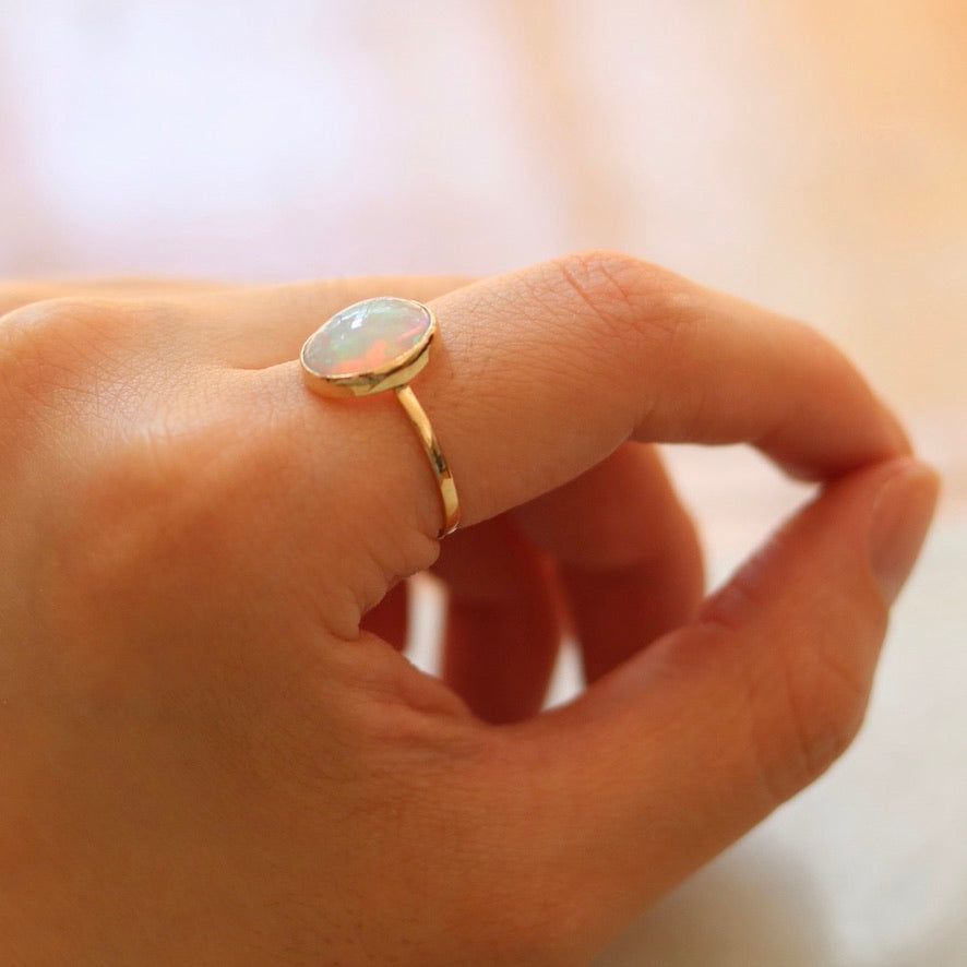 Watercolor Opal Ring