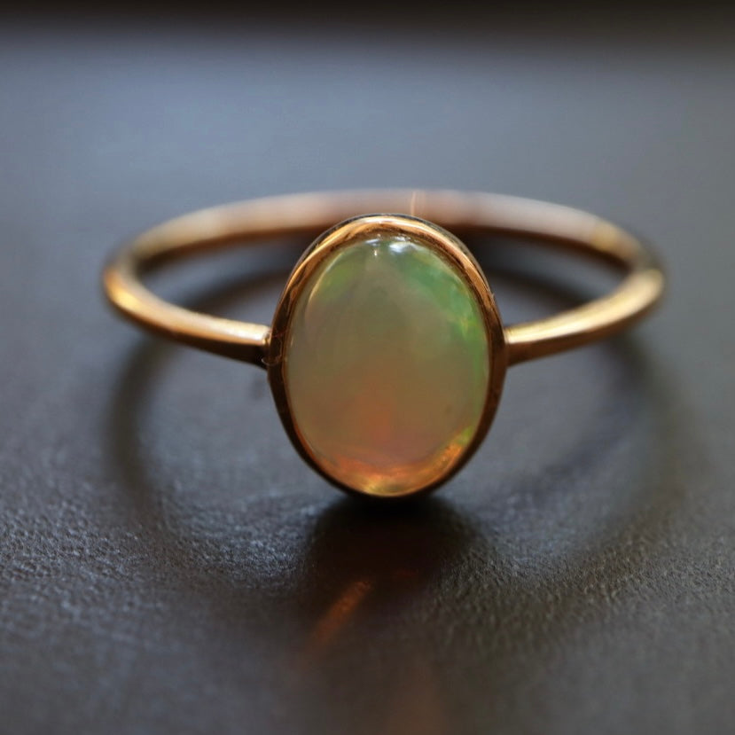 Sunset Oval Opal Ring