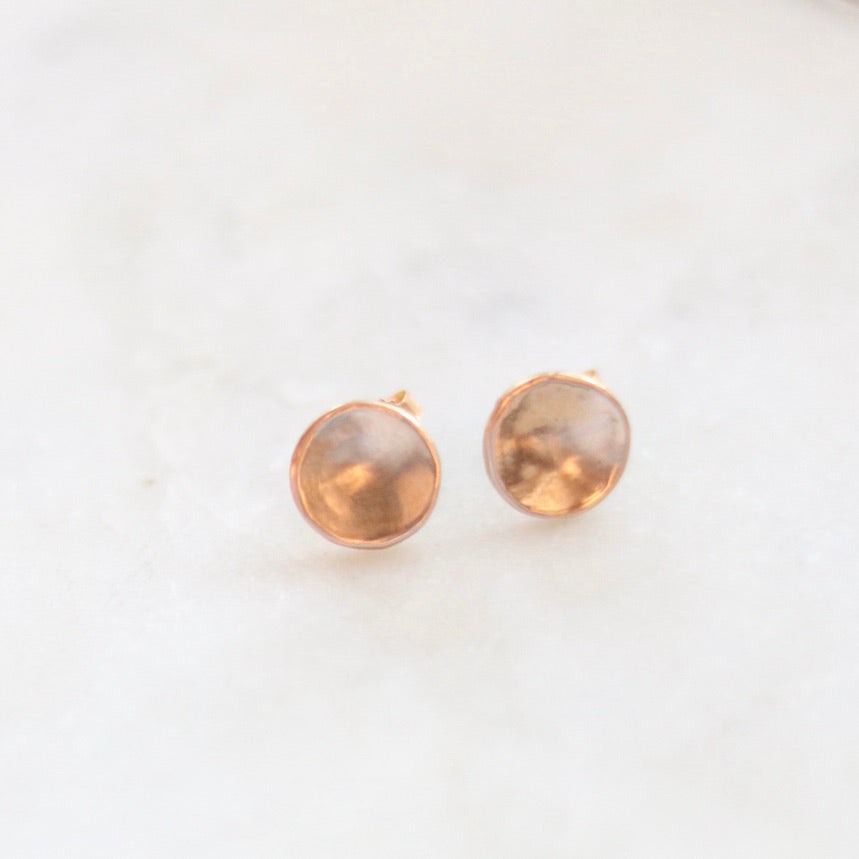 Dented round earrings