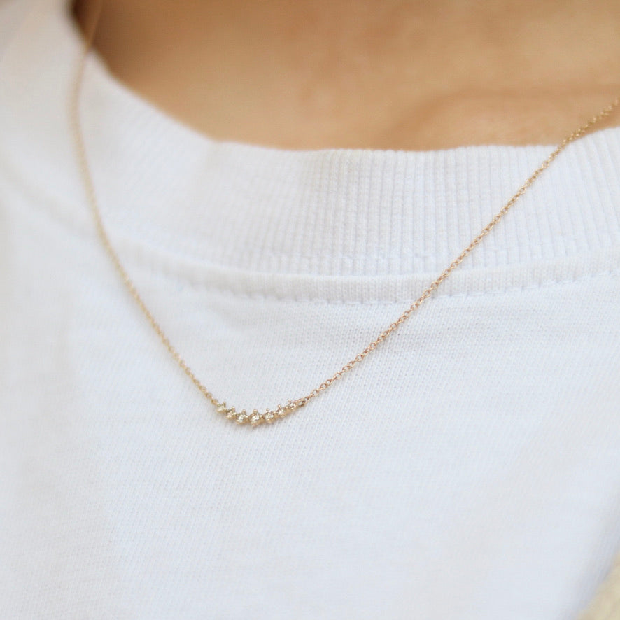 Arc of Seven Diamond Necklace