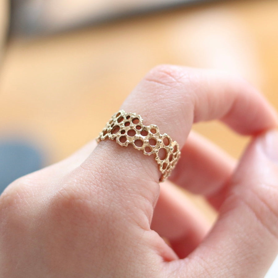 Lacy Gold Band Ring
