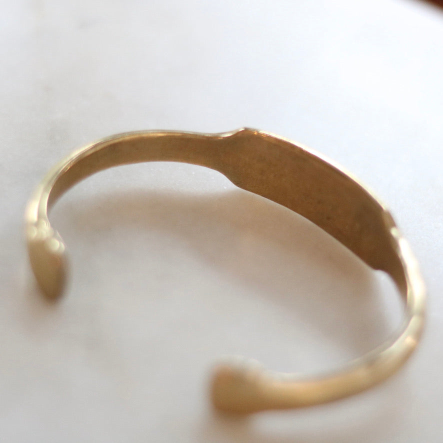 Men's Brass ID Cuff Bracelet