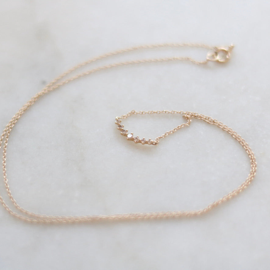 Arc of Seven Diamond Necklace