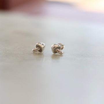 Silver Mushroom Earring