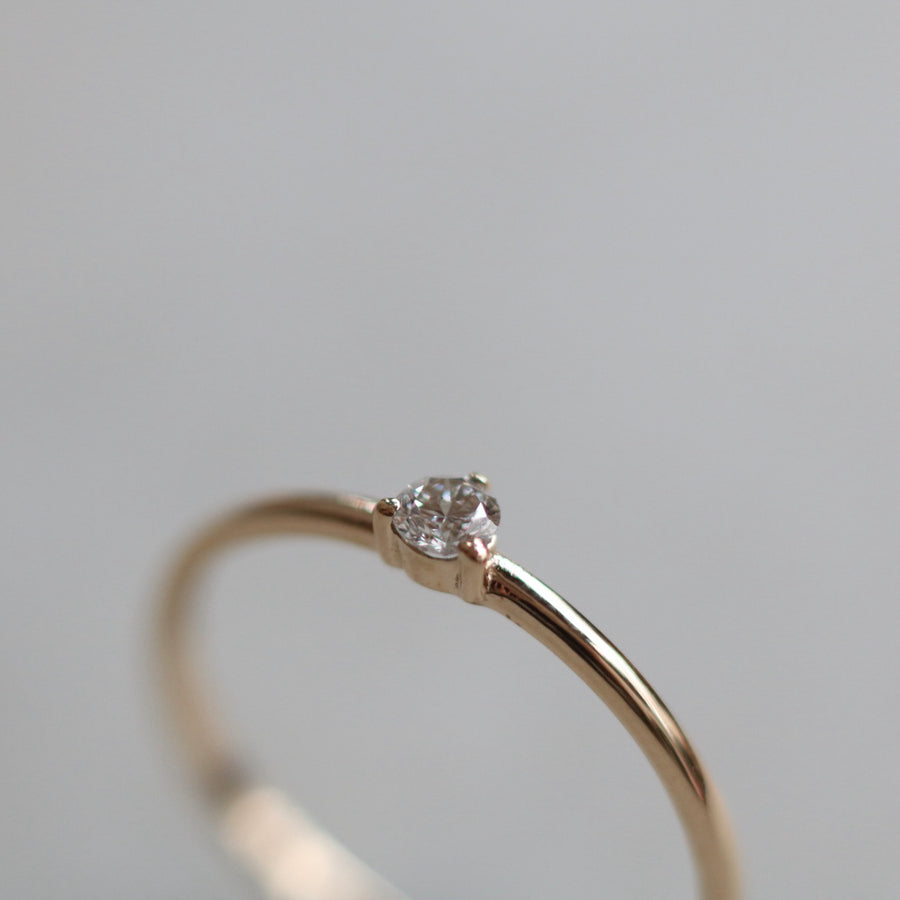 Gray Diamond Solitary Ring